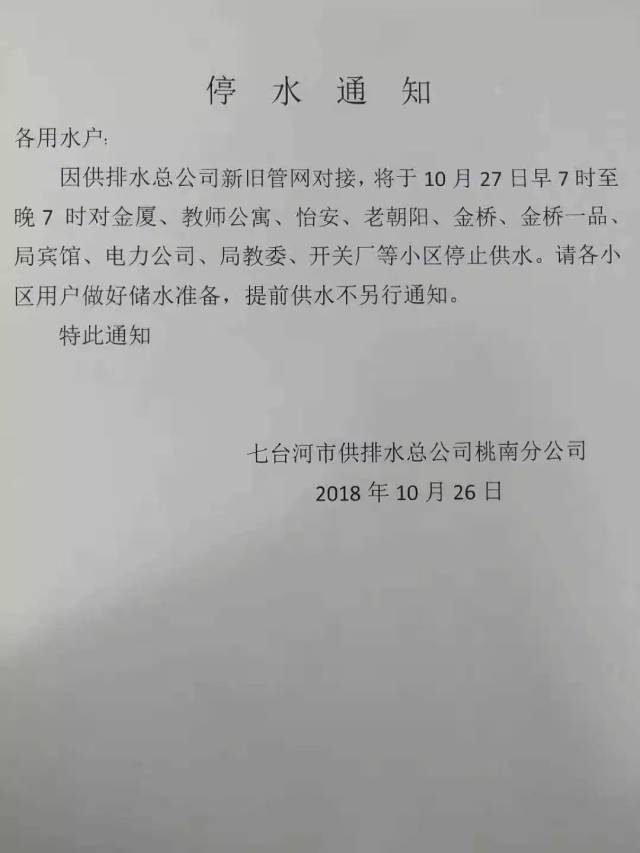 七里河停水最新通知,七里河停水通知引发的关注与思考,七里河停水通知引发关注与深思